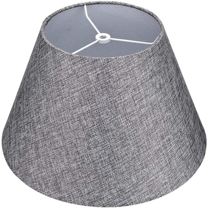 Håndlavet Medium Tøndeformet Linned Lampe Skærm i Hvid