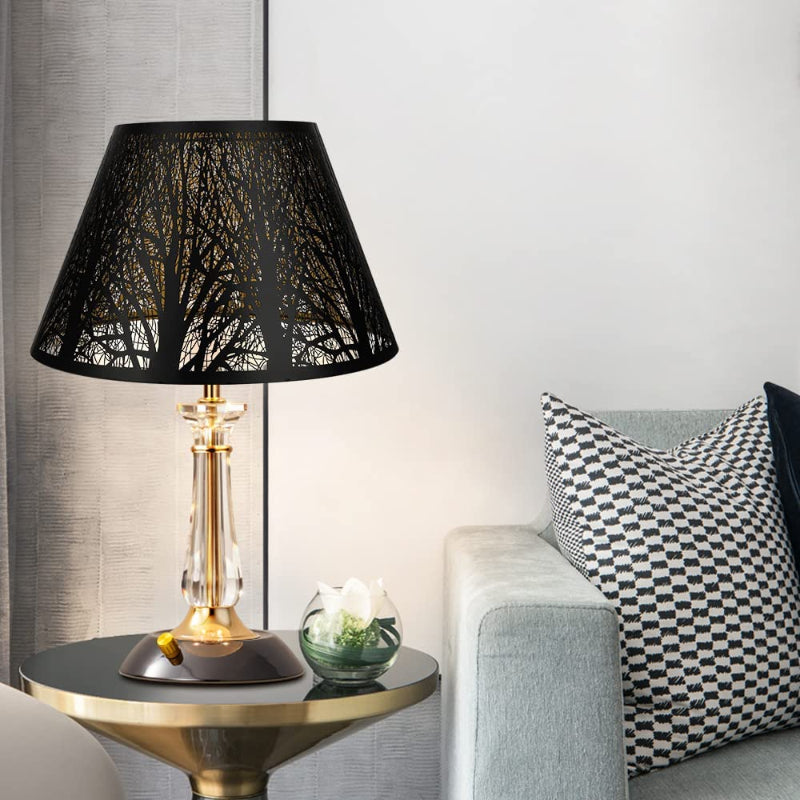 Håndlavet Medium Tøndeformet Linned Lampe Skærm i Hvid