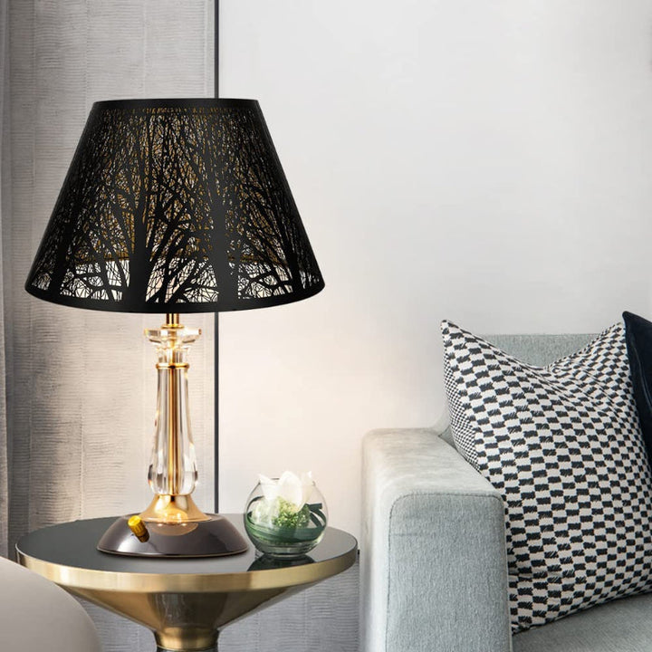 Håndlavet Medium Tøndeformet Linned Lampe Skærm i Hvid