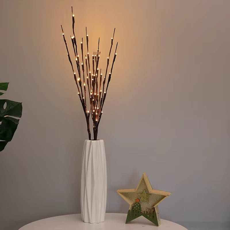USB-drevne Forbelyste Grenelys med 60 Varme Hvide LED'er