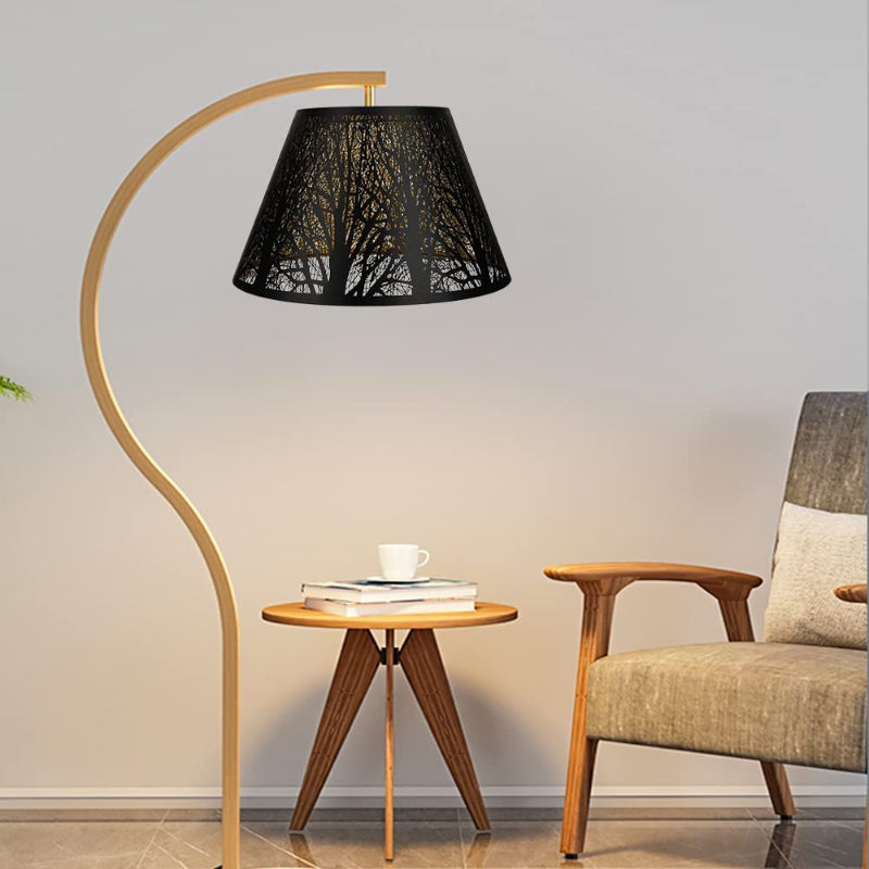 Håndlavet Medium Tøndeformet Linned Lampe Skærm i Hvid
