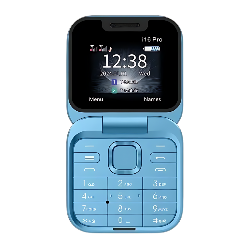 Kompakt Foldbar Dual SIM Mobiltelefon med HD Kamera