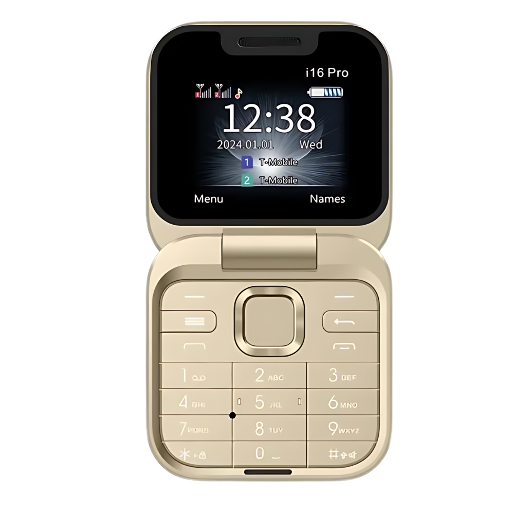 Kompakt Foldbar Dual SIM Mobiltelefon med HD Kamera