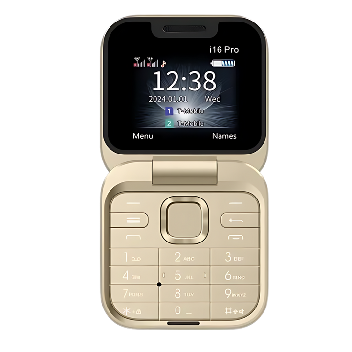Kompakt Foldbar Dual SIM Mobiltelefon med HD Kamera