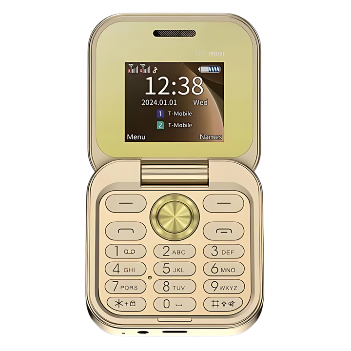 Kompakt Foldbar Dual SIM Mobiltelefon med HD Kamera
