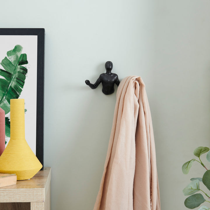 Sorte Støbejerns Vægholdere med "Palms Up" Design