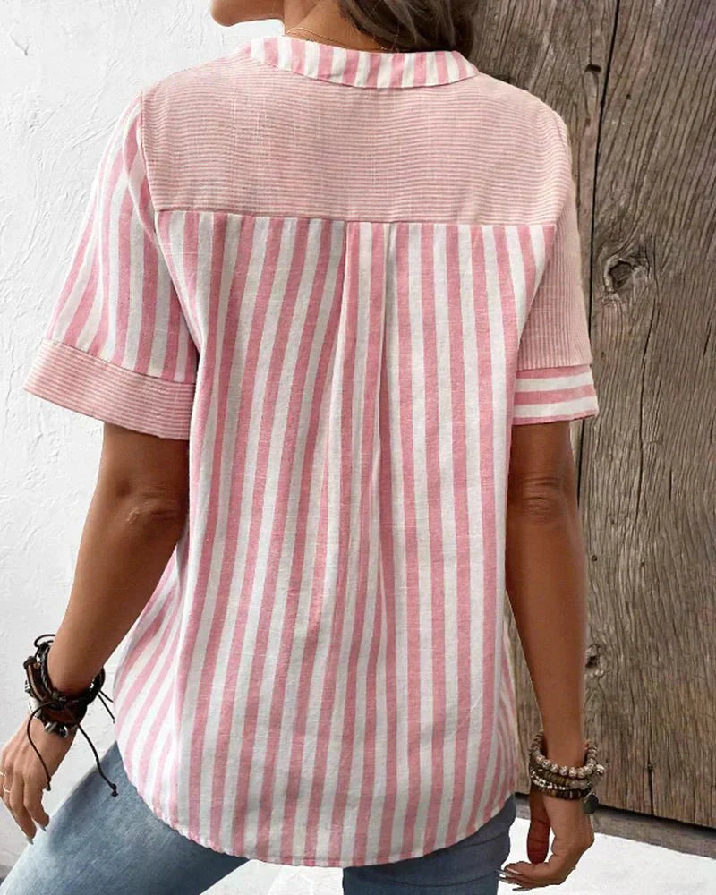Monroe™ | Bløde Striber Bluse