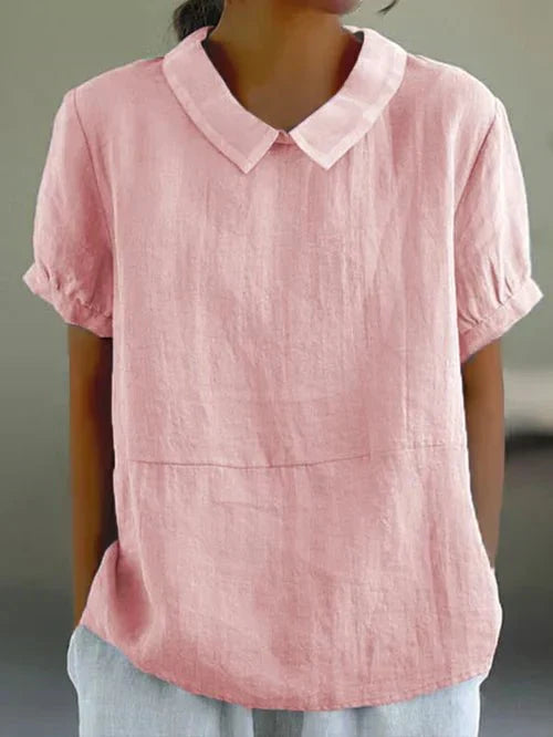 Ivy | Kvinders Peter Pan Krave Kortærmet Casual Top