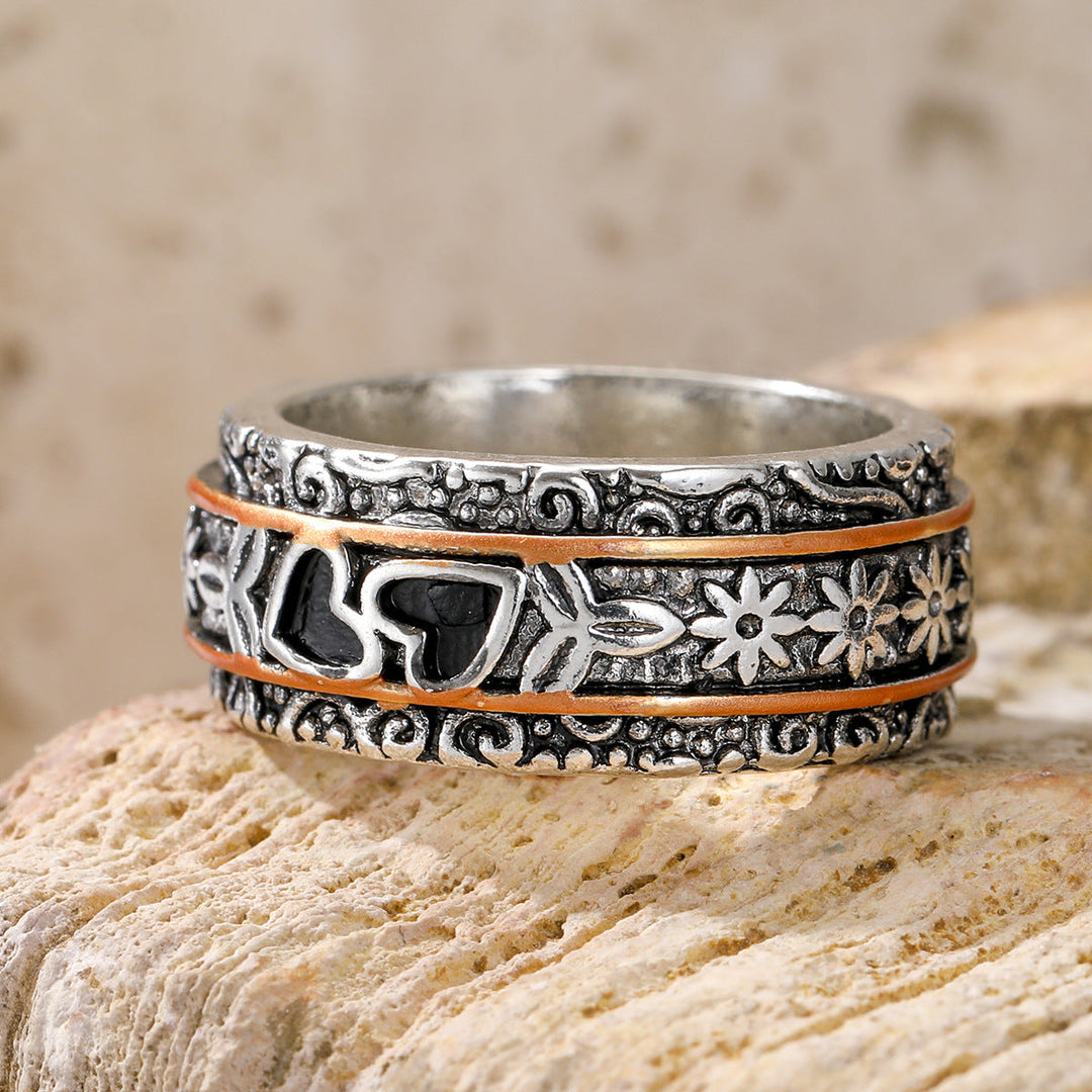 Graveret Sølv Heritage Ring