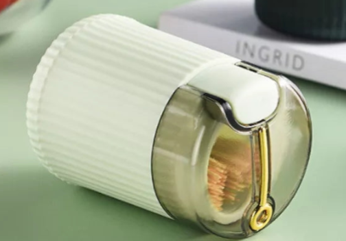 Nordisk Tandstikdispenser med Trykudløsningsdesign - Grøn, Lys Grøn, Rød