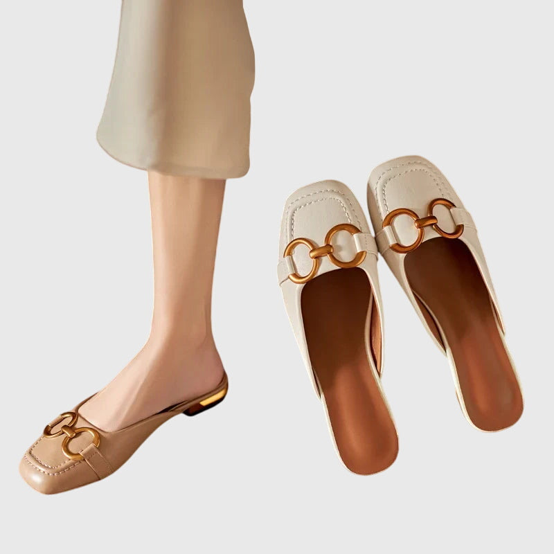 Pauline | Damernes Slip-On Sandaler med Spændedesign