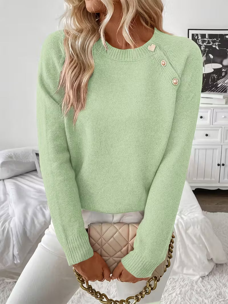 Hilarina™ | Langærmet Strikket Sweater