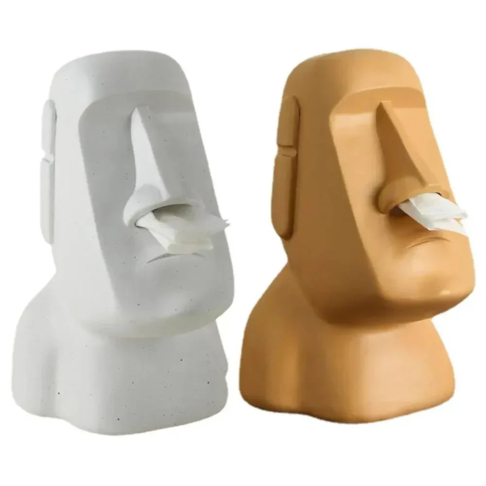 Statueformet Tissue Box i Resin
