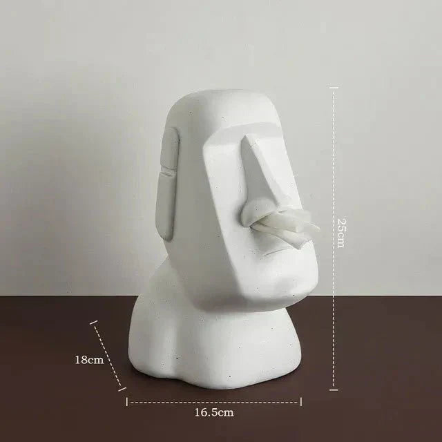 Statueformet Tissue Box i Resin