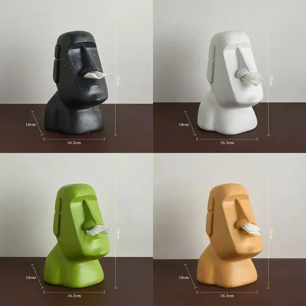 Statueformet Tissue Box i Resin