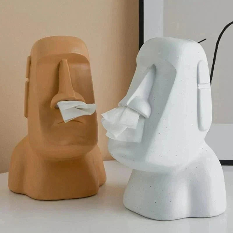 Statueformet Tissue Box i Resin