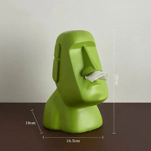 Harpiks Tissue Box med Påskeø Statuer Design