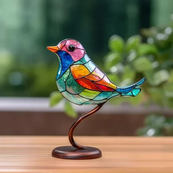 Håndlavet Kunstnerisk Bordornament i Farvet Harpiks