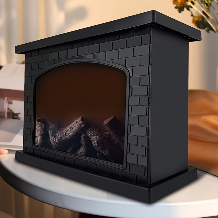 Rektangulær LED Pejselampe med Realistisk Flammeeffekt