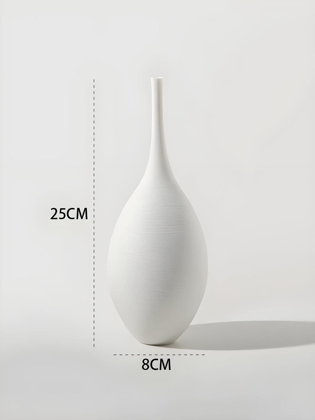 Minimalistisk Håndlavet Keramisk Vase i Sort-hvidt Design