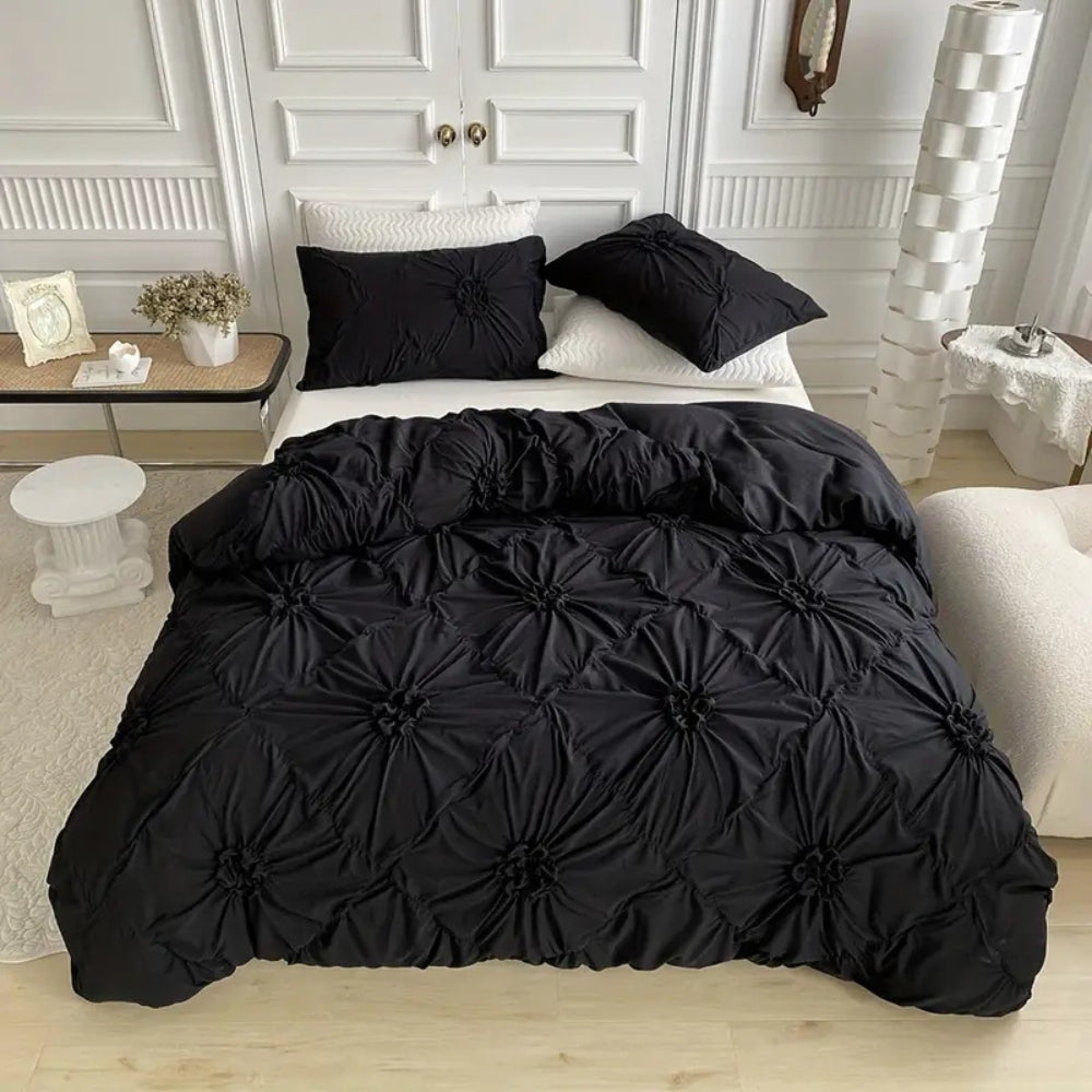 Elegant Plisseret Mikrofiber Sengetøj Sæt