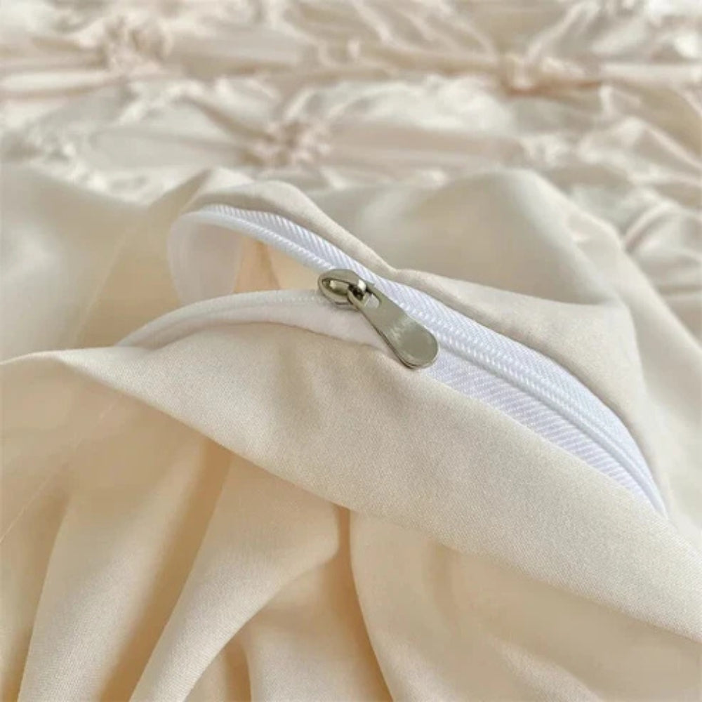Elegant Plisseret Mikrofiber Sengetøj Sæt