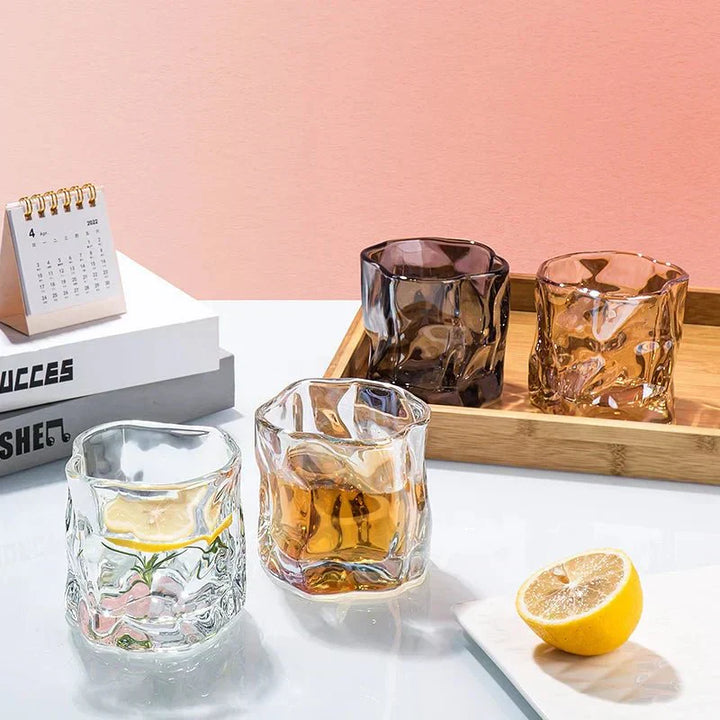 Ripple Glas Whisky Tumbler med Komfortabelt Greb