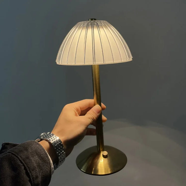 Trådløs Krystalbordlampe med USB-genopladeligt LED-lys