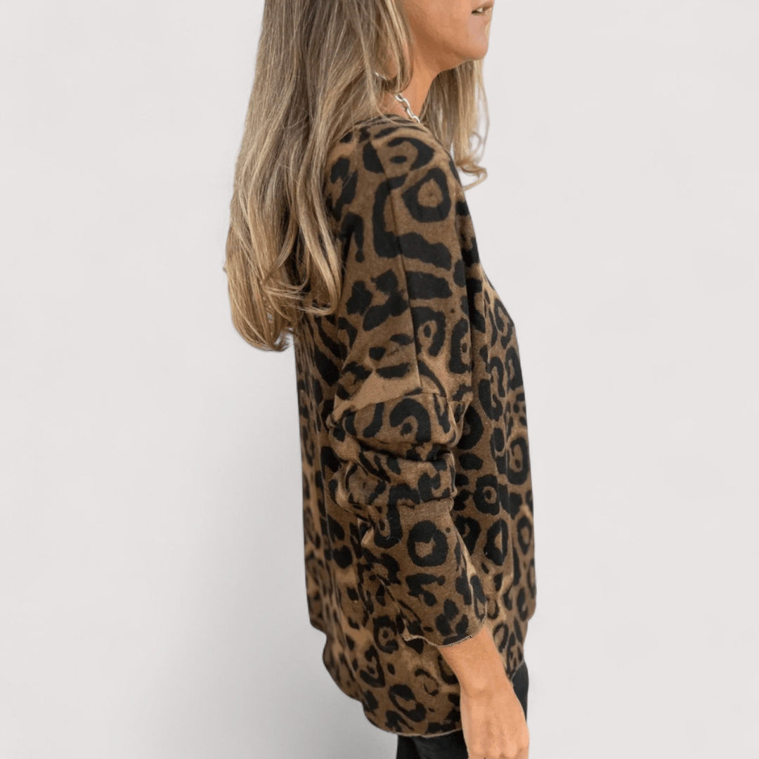 Astrid™ | Letvægts Leopardprint Top