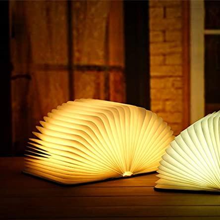 Foldbar LED Bordlampe med Berøringskontrol - USB Genopladelig Bogdesign