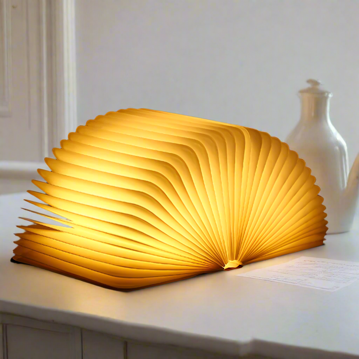 Foldbar LED Bordlampe med Berøringskontrol - USB Genopladelig Bogdesign
