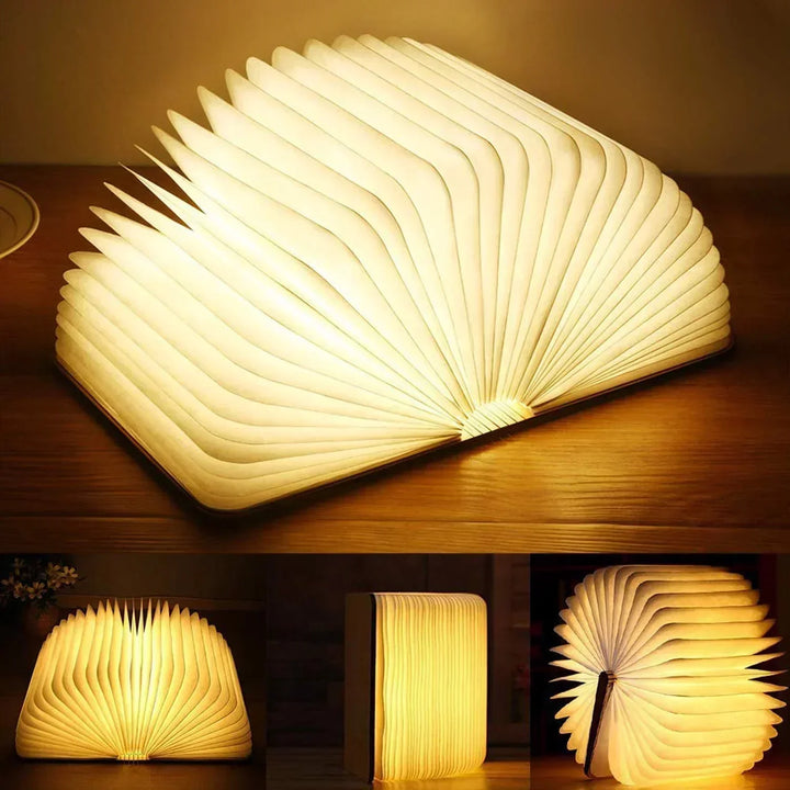 Foldbar LED Bordlampe med Berøringskontrol - USB Genopladelig Bogdesign