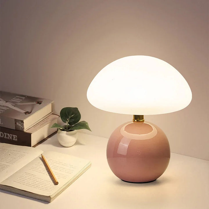 Svampeformet Keramisk Lampe i Bauhaus Stil