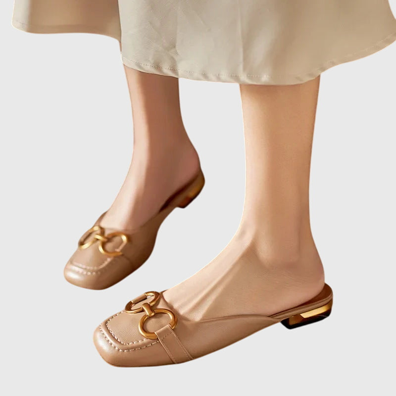 Pauline | Damernes Slip-On Sandaler med Spændedesign