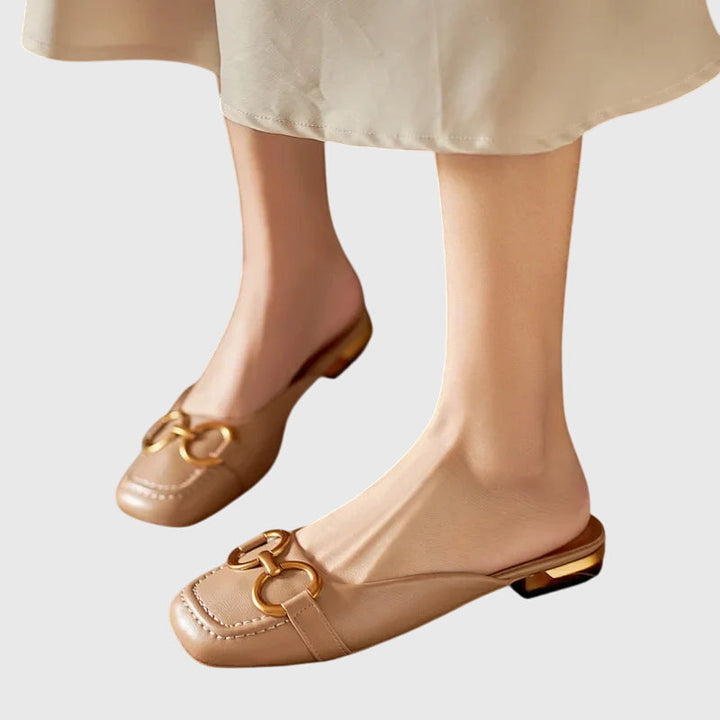 Pauline | Damernes Slip-On Sandaler med Spændedesign