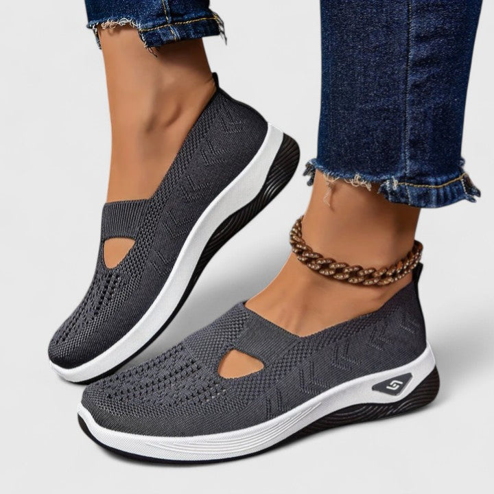 Regine | Dame Slip-On Åndbare Mesh-Gå-Sneakers