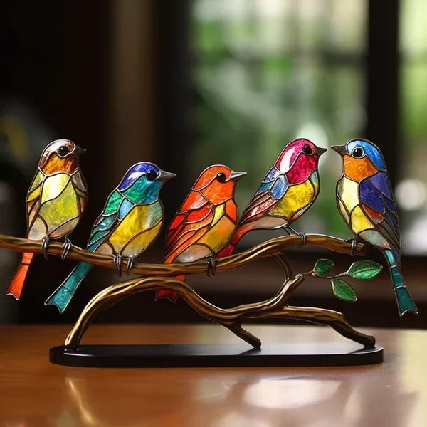 Håndlavet Kunstnerisk Bordornament i Farvet Harpiks
