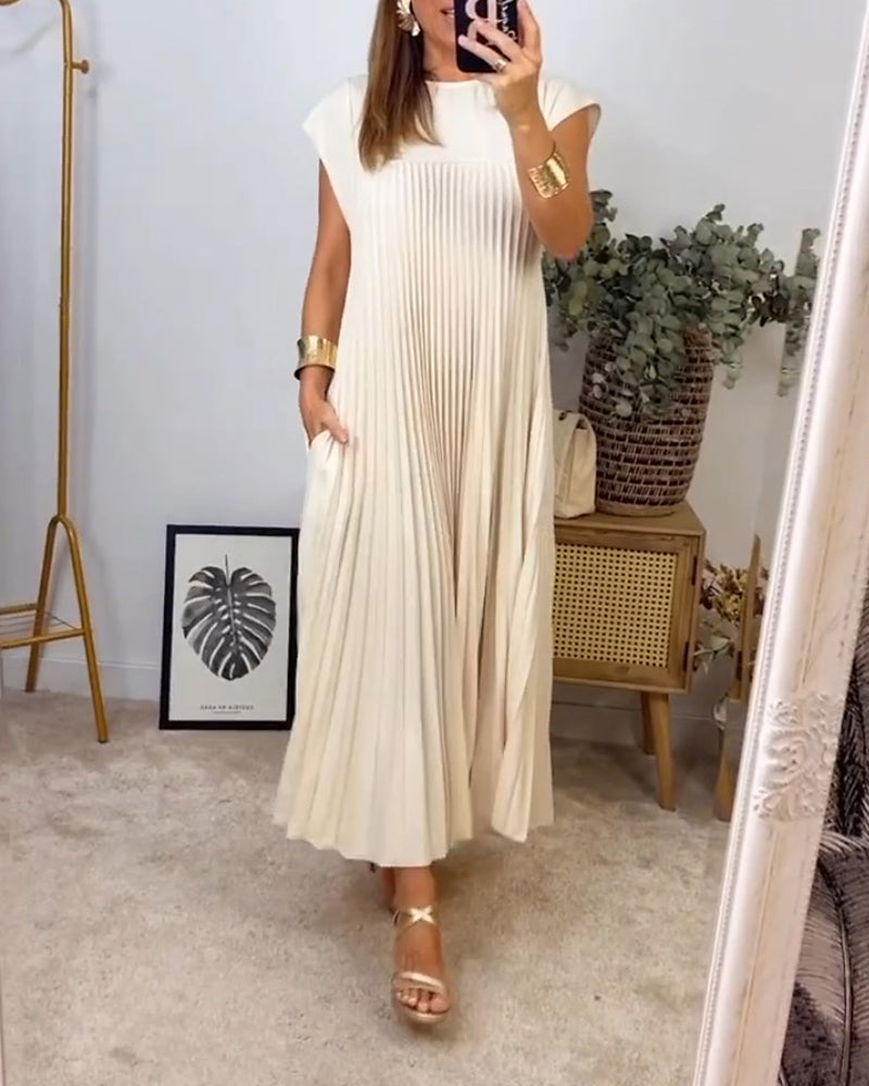 Fern | Kvinders Flydende Plisseret Maxi Kjole Cocktail
