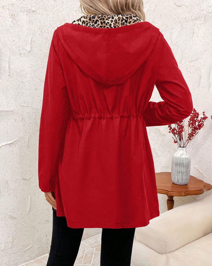 Aleah™ | Vendbar Frakke med Leopardprint