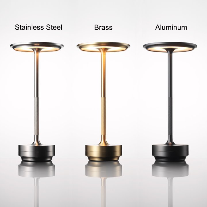 Trådløs Dæmpbar Aluminium Bordlampe med Touch-Funktion