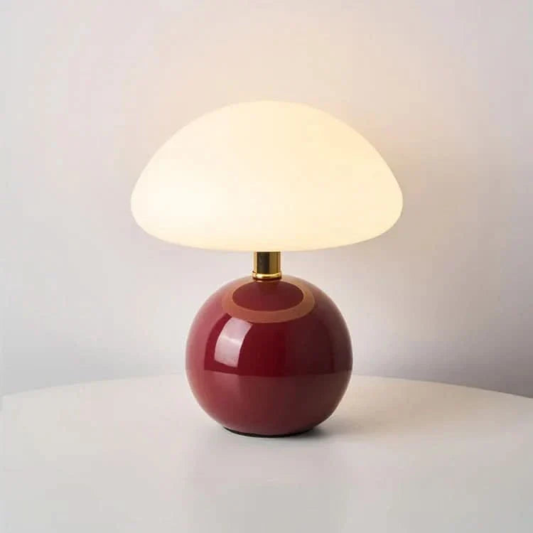 Keramisk LED Bordlampe med Justerbar Farvetemperatur i Blush Cloud