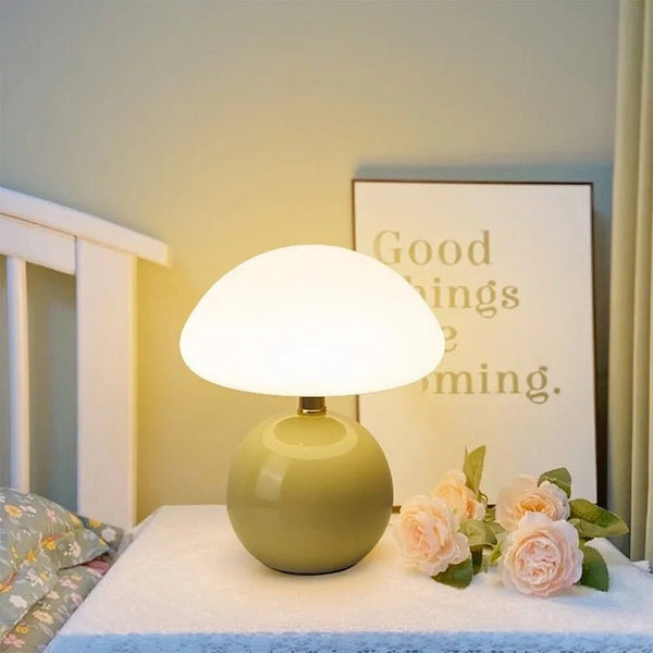Keramisk Svampelampe med LED Belysning