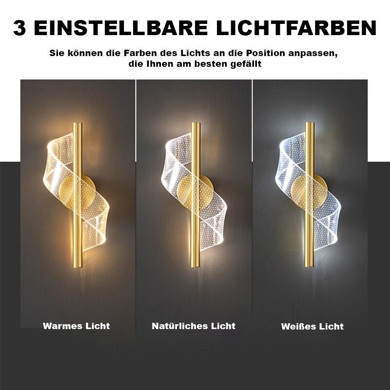 Elegant Glas Væglampe med Justerbar Lysestage
