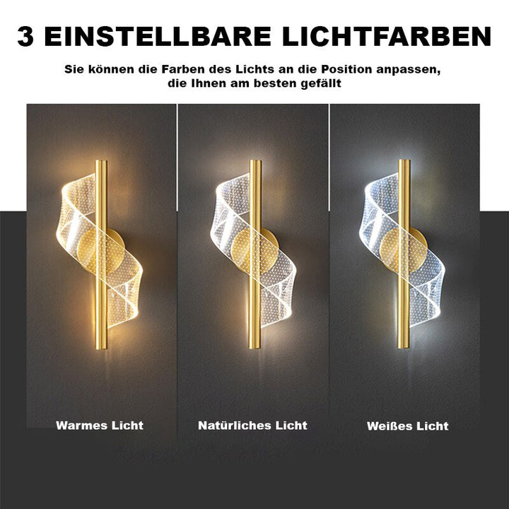 Elegant Glas Væglampe med Justerbar Lysestage