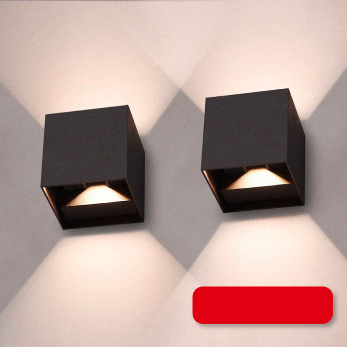 Moderne LED Cube Væglamper med Varm Hvid Belysning - 1+1 Gratis