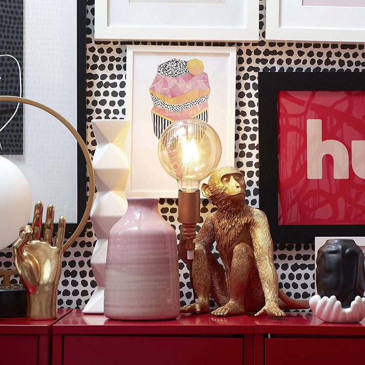 Abelone Bordlampe med Abe-design i Sort eller Guld