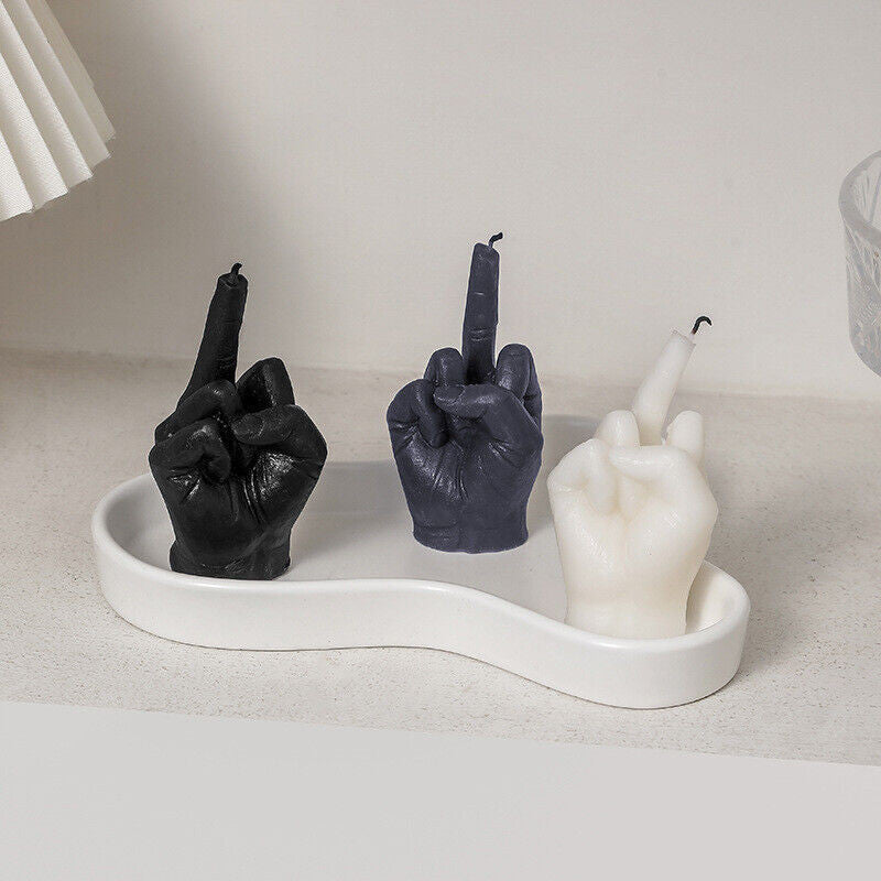 Humoristisk Midterfinger Stearinlys med Aromatisk Duft
