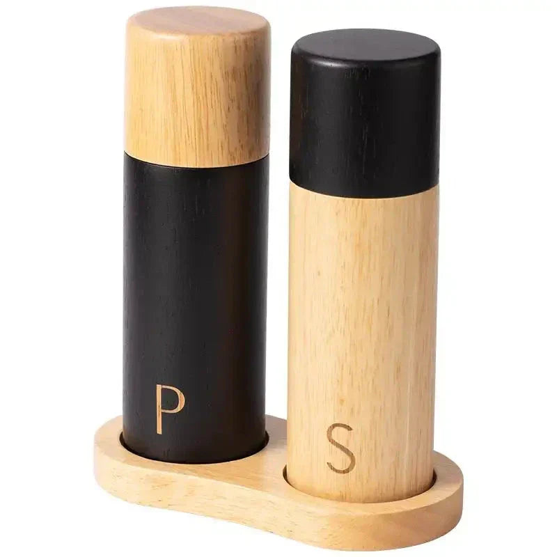 Elegant Træsalt- og Peberkværn med Justerbar Keramisk Kværn