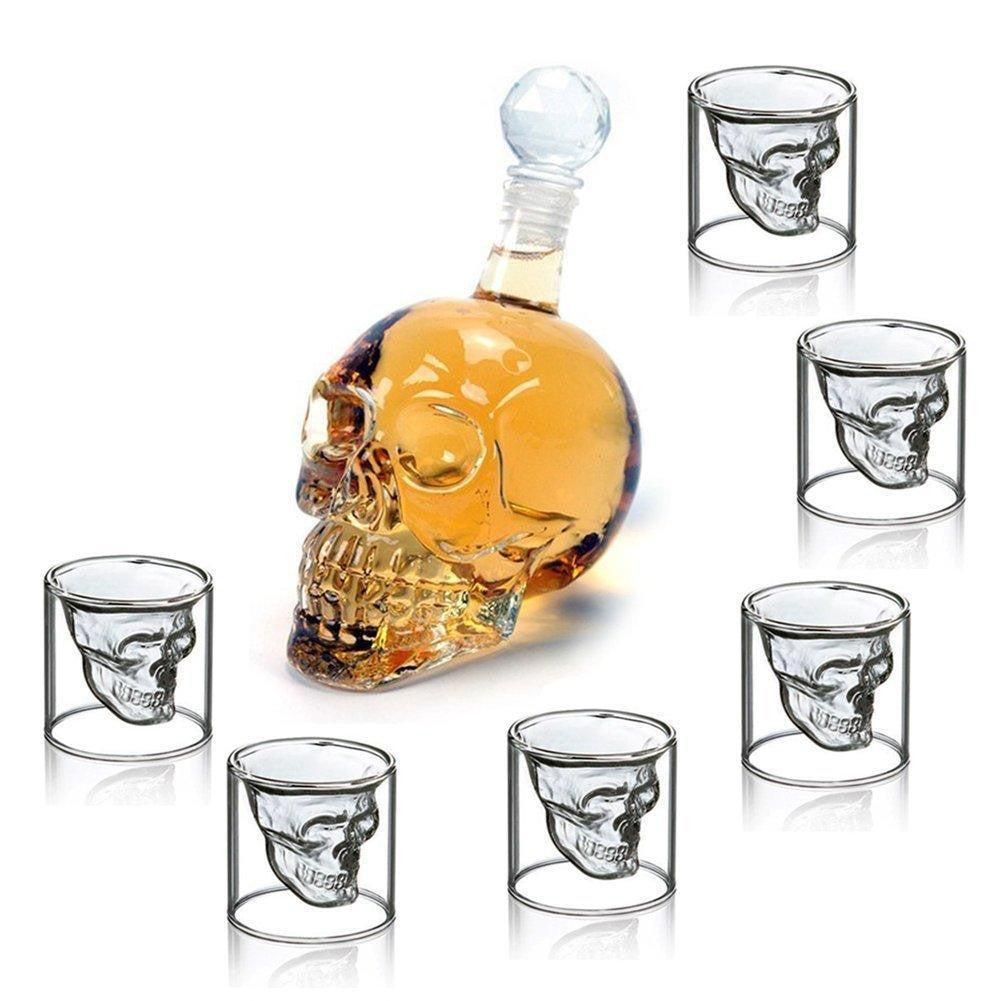 Kranie Dekanter Sæt med 6 Krystal Shotglas