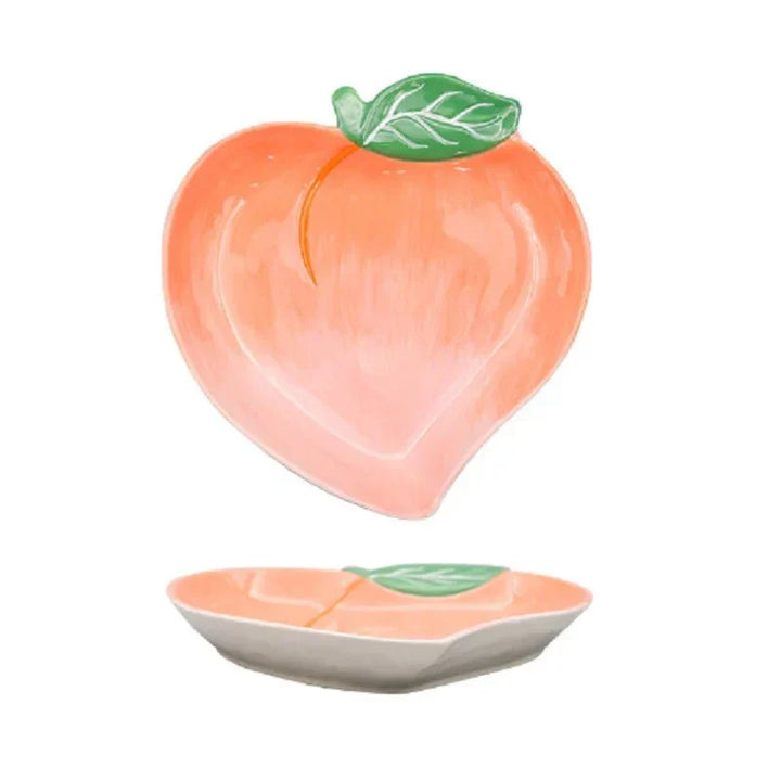Uregelmæssig Keramisk Salat Tallerken med Frugtmotiver